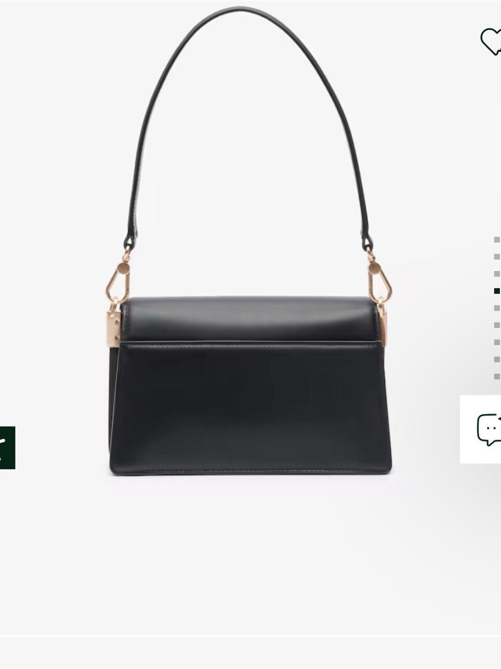 Lacoste Black Shoulder Bag with Gold-Tone Button - Picture 4 of 5